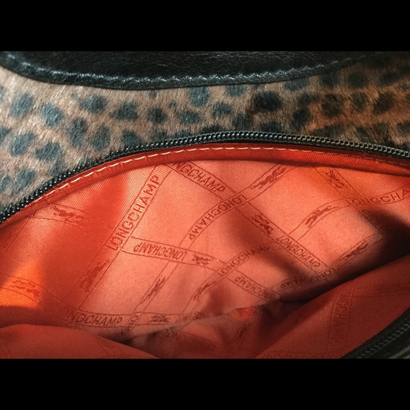 Longchamp leather & pony hair leopard print bag - Picture 9 of 12